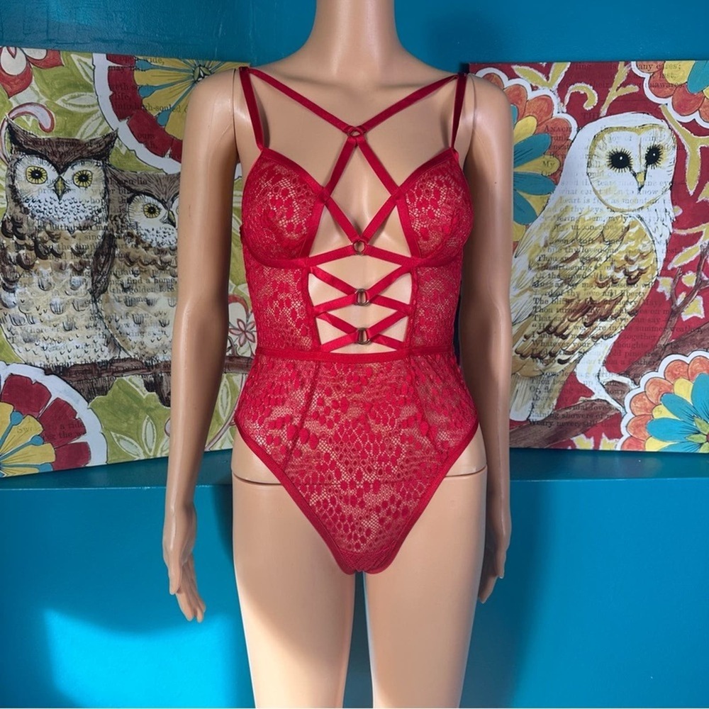 Victoria's Secret Red Holiday Lace Lingerie